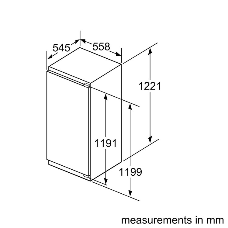 Siemens KI41RAFF0 iQ500 In-column Integrated Fridge