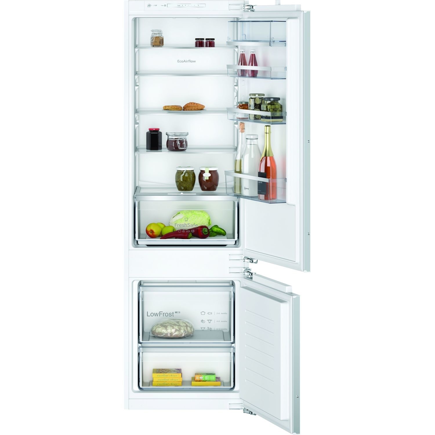 Neff N50 271 Litre 70/30 Low Frost Integrated Fridge Freezer KI5872FE0G