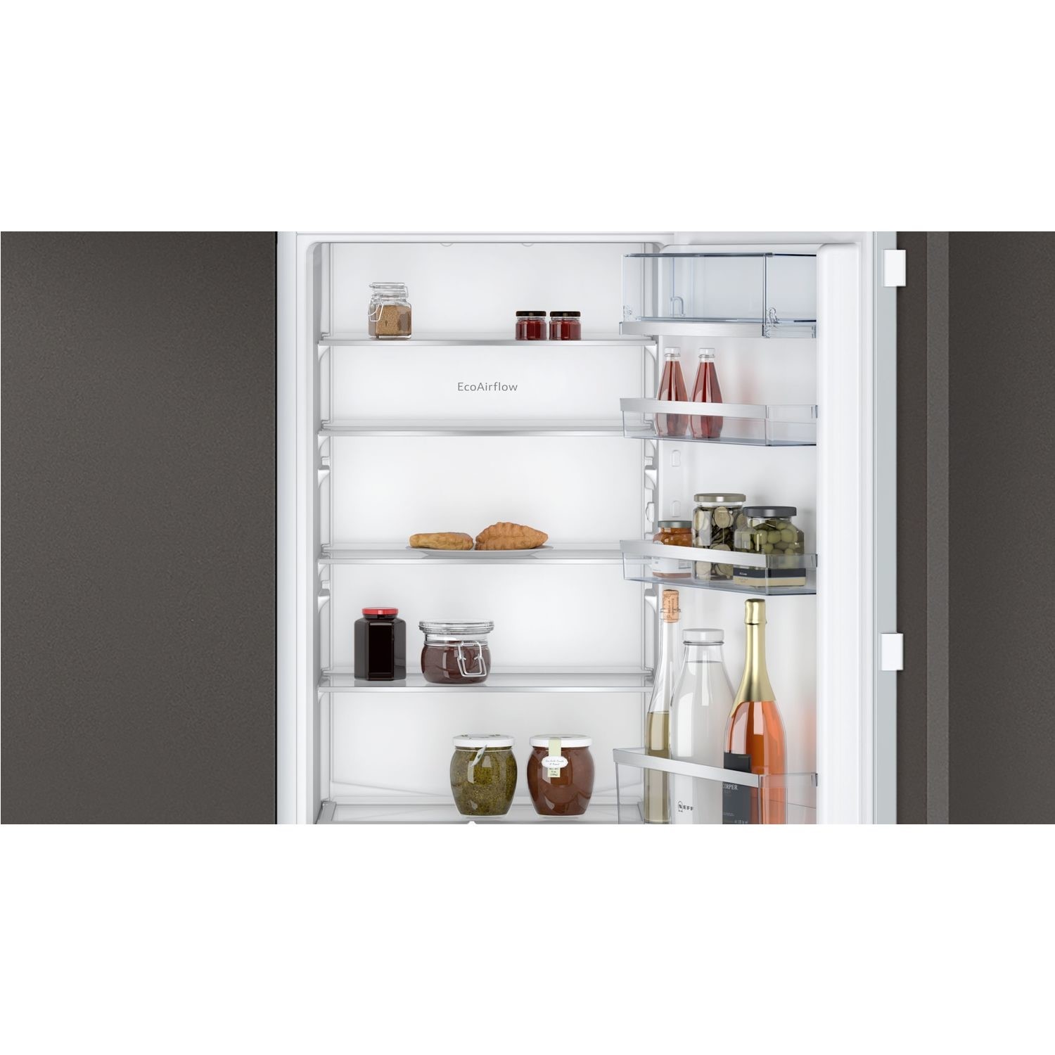 Neff N50 271 Litre 70/30 Low Frost Integrated Fridge Freezer KI5872FE0G ...