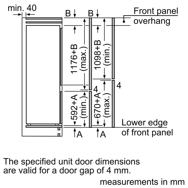 Neff KI5872SF0G N50 Low Frost 70-30 Integrated Fridge Freezer