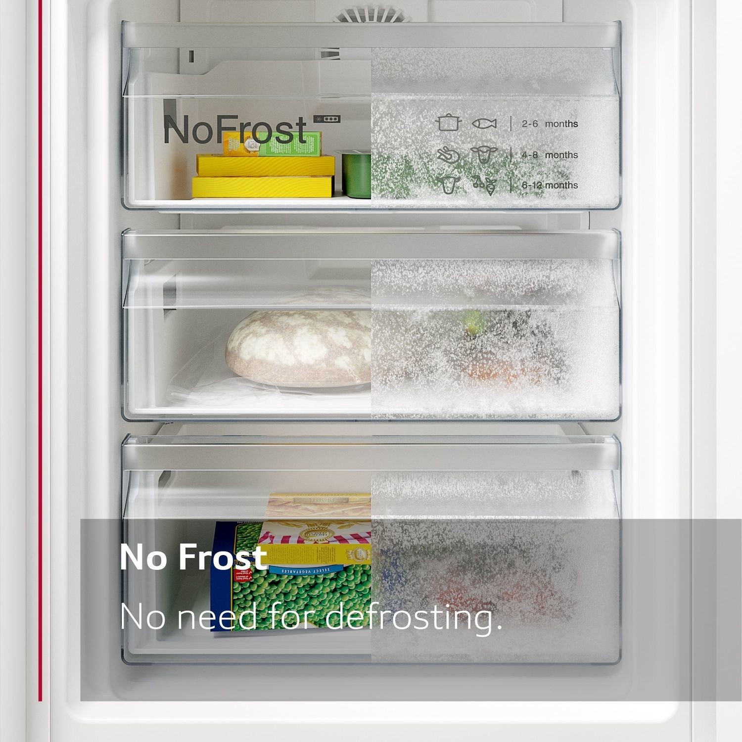 Neff N50 260 Litre 60/40 Integrated Fridge Freezer Neff N50 260 Litre 60/40 Integrated Fridge Freezer