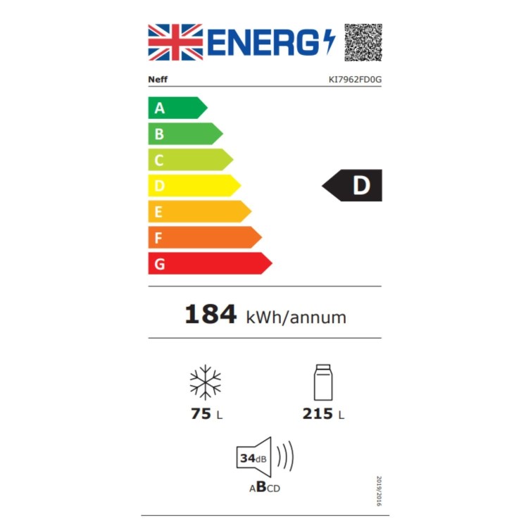 Neff N50 290 Litre 60/40 Integrated Fridge Freezer