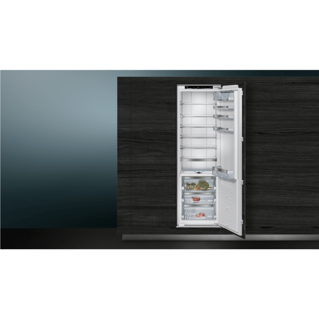 Siemens KI81FPF30G iQ700 177cm Tall 289L In column Integrated Larder Fridge With Triple hyperFresh Drawers Appliances Direct