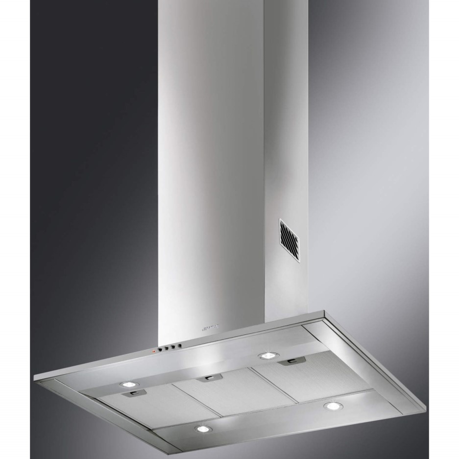 Smeg KI90C2 Cucina 90cm Island Cooker Hood Stainless Steel