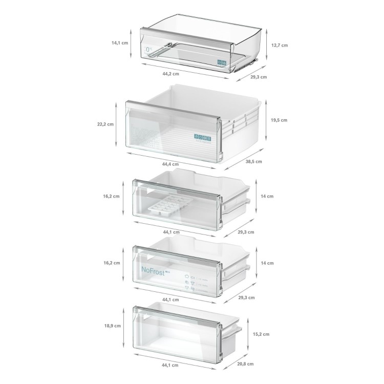 Siemens IQ300 290 Litre 194 cm 60/40 Integrated Fridge Freezer with Fixed Door Hinge