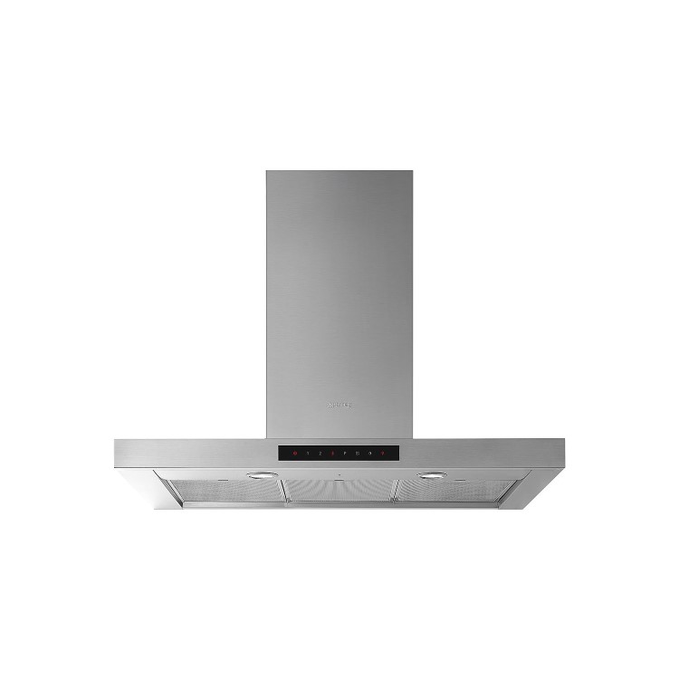 Smeg 90cm Slimline Chimney Cooker Hood with Auto Vent - Stainless Steel