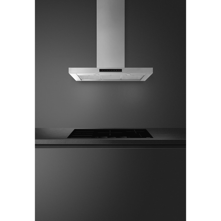 Smeg 90cm Slimline Chimney Cooker Hood with Auto Vent - Stainless Steel