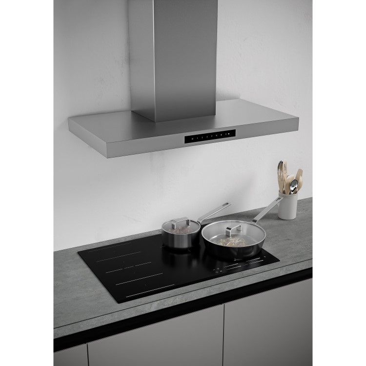 Smeg 90cm Slimline Chimney Cooker Hood with Auto Vent - Stainless Steel