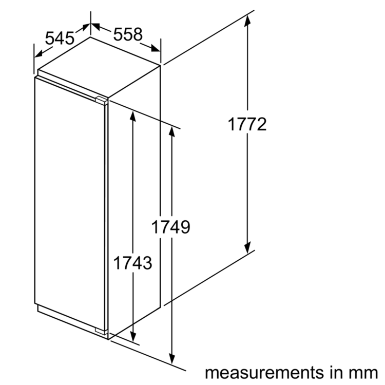 Bosch KIF81PF30 Serie 8 178x56cm 289L Integrated Fridge With Triple VitaFresh Drawers
