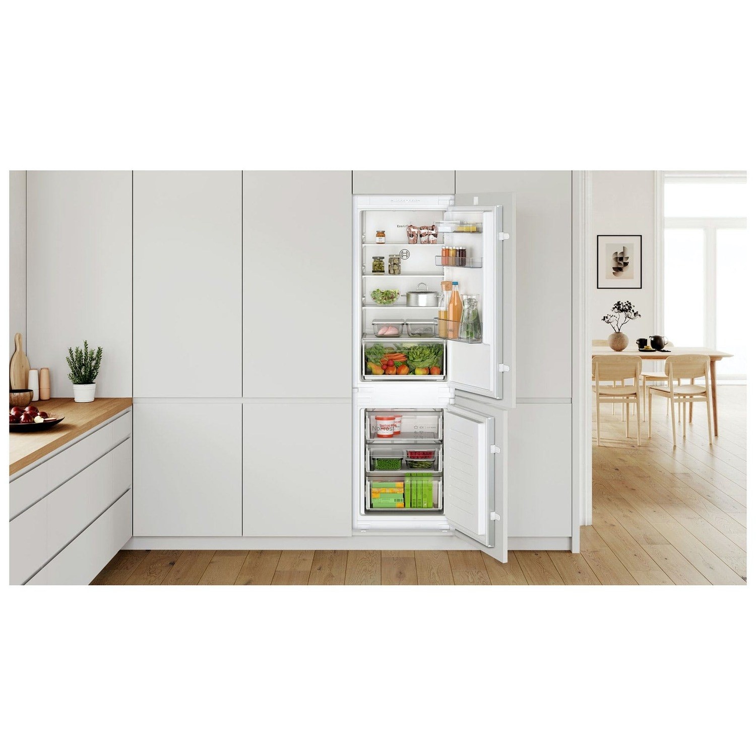 Bosch Series 2 Kin86nse0g 177Cm Fully Integrated 60/40 Fridge Freezer - Total Nofrost - Sliding Hinge - E Rated - Image 7
