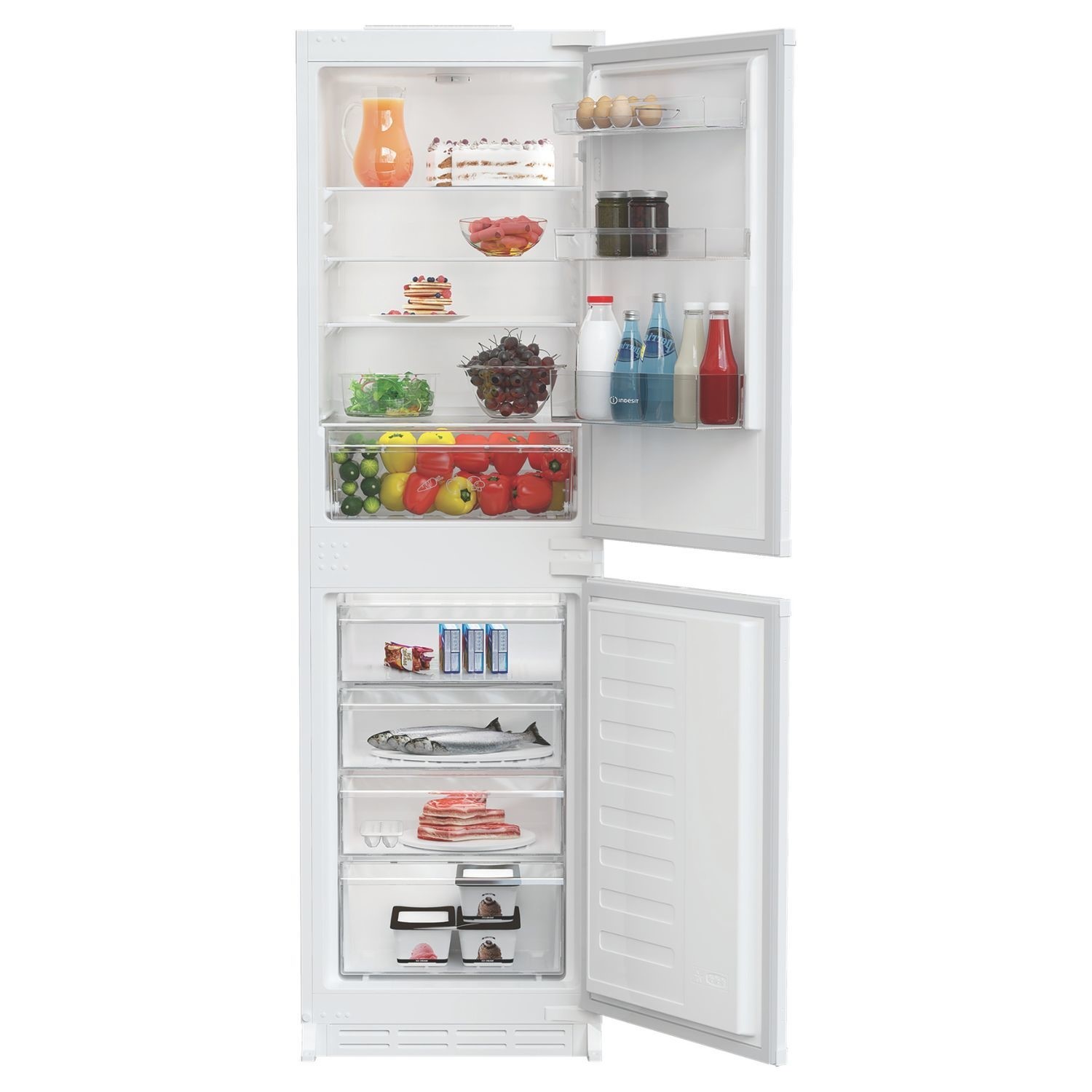 Indesit KINS1261B Integrated 50 50 Fridge Freezer 177cm High