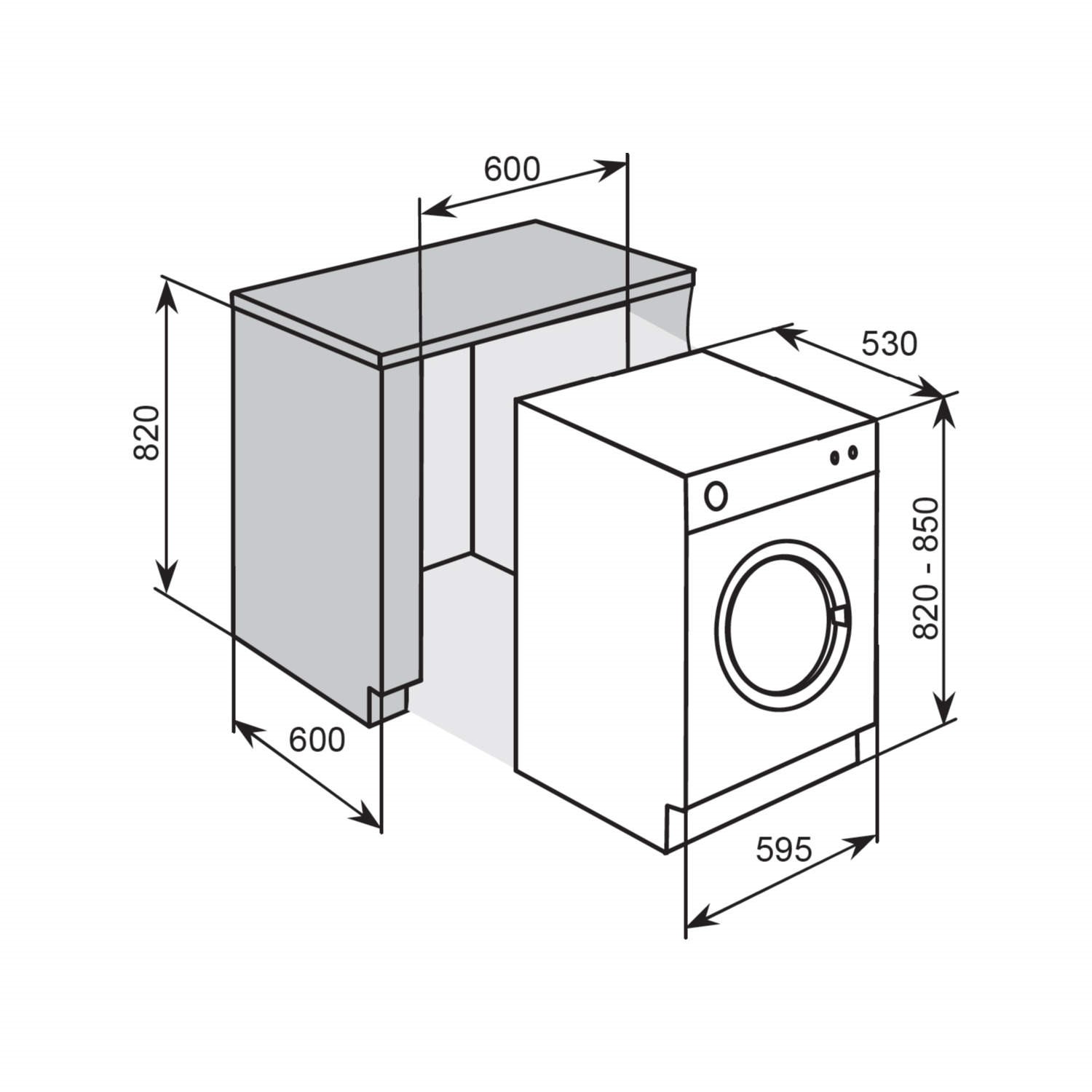Kitchen Solutions KISITD1 Integrated Vented Tumble Dryer Appliances