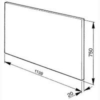 GRADE A3  - Smeg KIT1A3-6 120cm Wide Splashback
