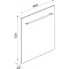 GRADE A1 - Smeg KIT4CX-1 45cm Stainless Steel Door for -1 Version Dishwashers