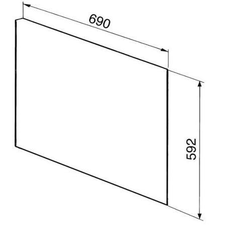 GRADE A3 - Smeg KIT60PX Splash back