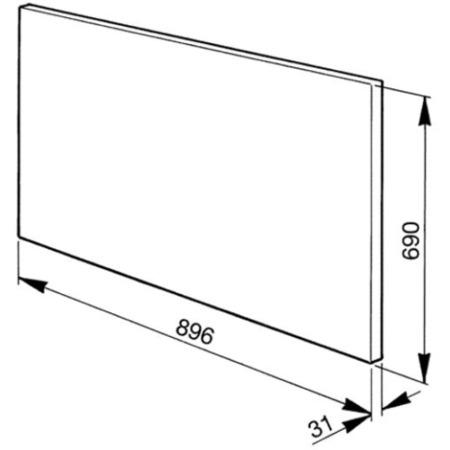 GRADE A1 - Smeg KIT90X Splash Back for SUK91MF