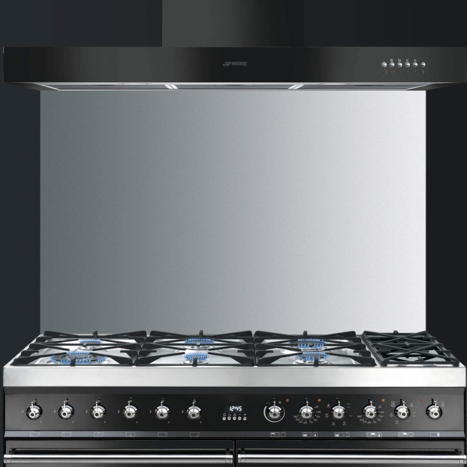 stainless steel cooker splashback