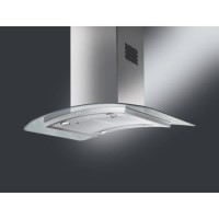 Smeg KIV90X-1 Curved Glass & Stainless Steel 90cm Island Hood