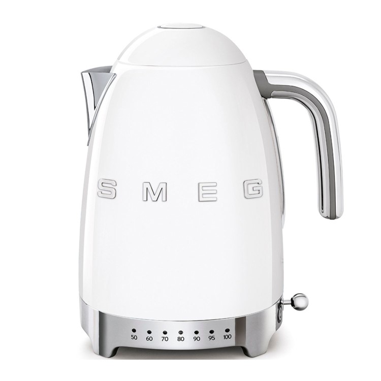 Smeg Retro 50's Style Variable Temperature Kettle - White - KLF04WHUK