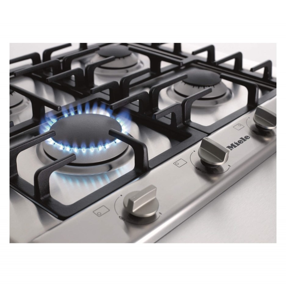 Miele 65cm Four Burner Gas Hob - Stainless Steel KM2010 | Appliances Direct