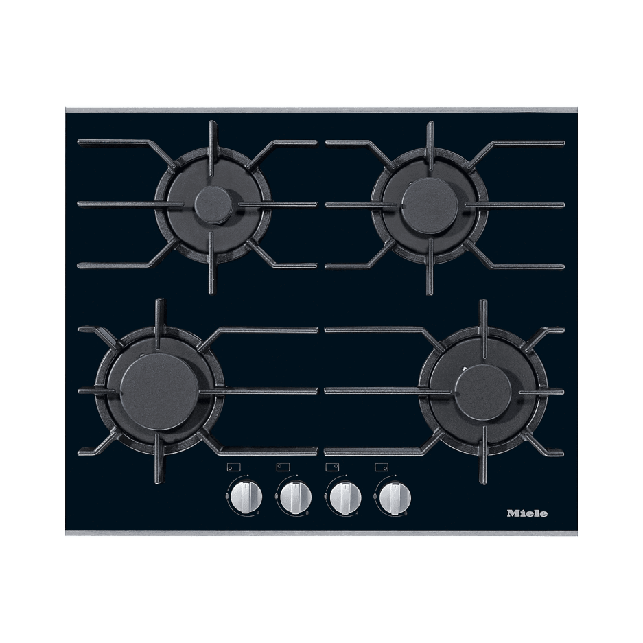 Miele 63cm Four Burner GasOnGlass Hob Black KM3010 Appliances Direct