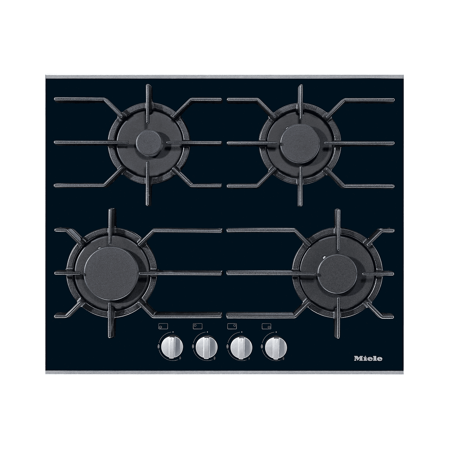 Miele 63cm Gas on Glass 4 Burner Gas Hob - Black