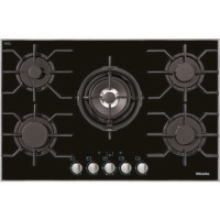Miele 81cm Gas on Glass 5 Burner Hob - Black
