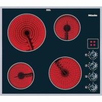 Miele KM520ss 4 Zone Touch Control Ceramic Hob - Stainless Steel Trim