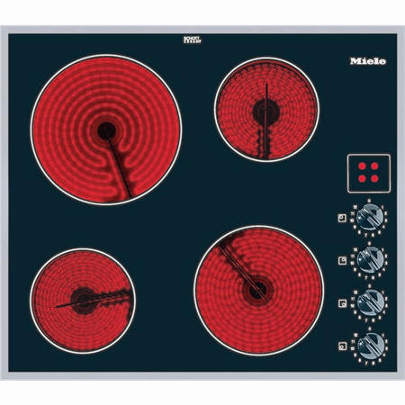 Miele KM520ss 4 Zone Touch Control Ceramic Hob - Stainless Steel Trim
