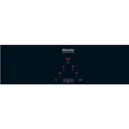 Miele PureLine KM6118 76cm Four Zone Induction Hob with Stainless Steel Trim - Black