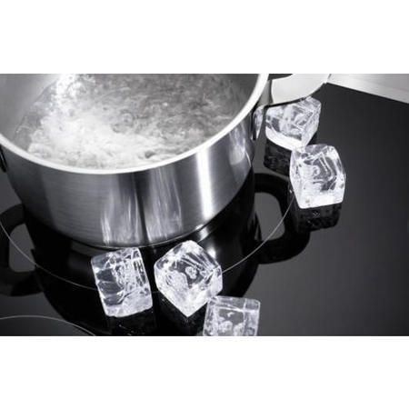Miele PureLine KM6118 76cm Four Zone Induction Hob with Stainless Steel Trim - Black
