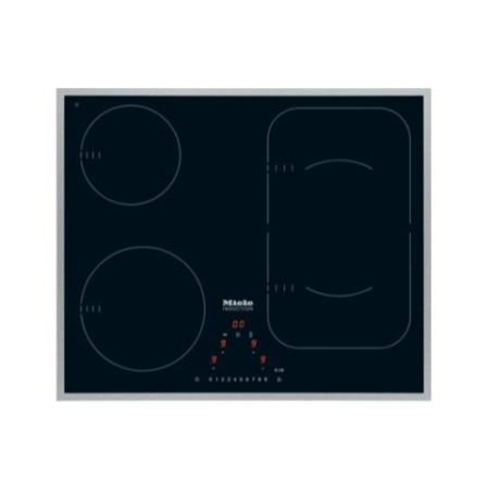 GRADE A3 - Heavy cosmetic damage - Miele KM6322 61.4cm Wide 4 Zone Induction Hob With 2 PowerFlex Zones - Stainless Steel Frame
