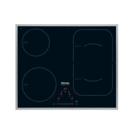 Miele KM6322 61.4cm Wide 4 Zone Induction Hob With 2 PowerFlex Zones - Stainless Steel Frame