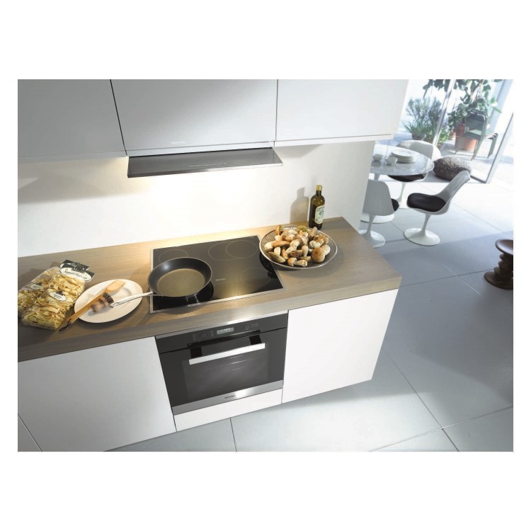 GRADE A1 - As new but box opened - Miele KM6323 62cm Wide 4 Zone Induction Hob With PowerFlex Zones Stainless Steel Trim