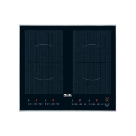 Miele KM6328 62.6cm Wide 4 Zone Induction Hob With 4 PowerFlex Zones Stainless Steel Frame