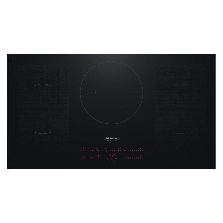 Miele KM6389 92.8cm 5 Zone Induction Hob With 2 PowerFlex Zones Black