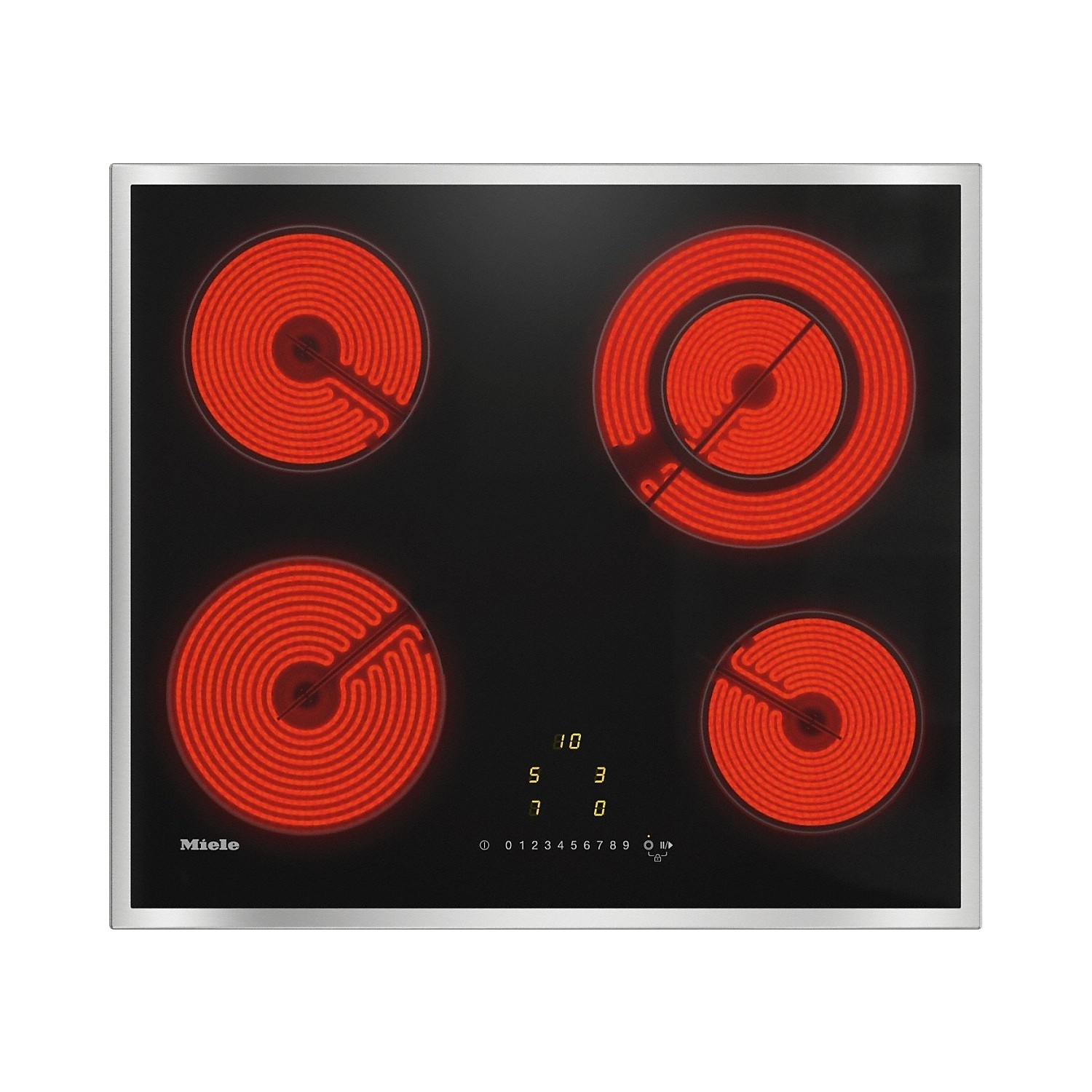 Refurbished Miele KM6520FR 58cm 4 Zone Ceramic Hob with Stainless Steel Frame