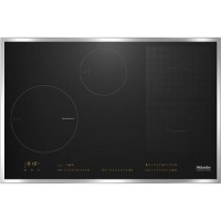 Miele KM6629 76.4cm Wide Four Zone Induction Hob With Two PowerFlex Zones And Stainless Steel Frame