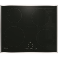 Refurbished Miele KM7262FR 62cm Touch Control 4 Zone Induction Hob Black With Stainless Steel Frame