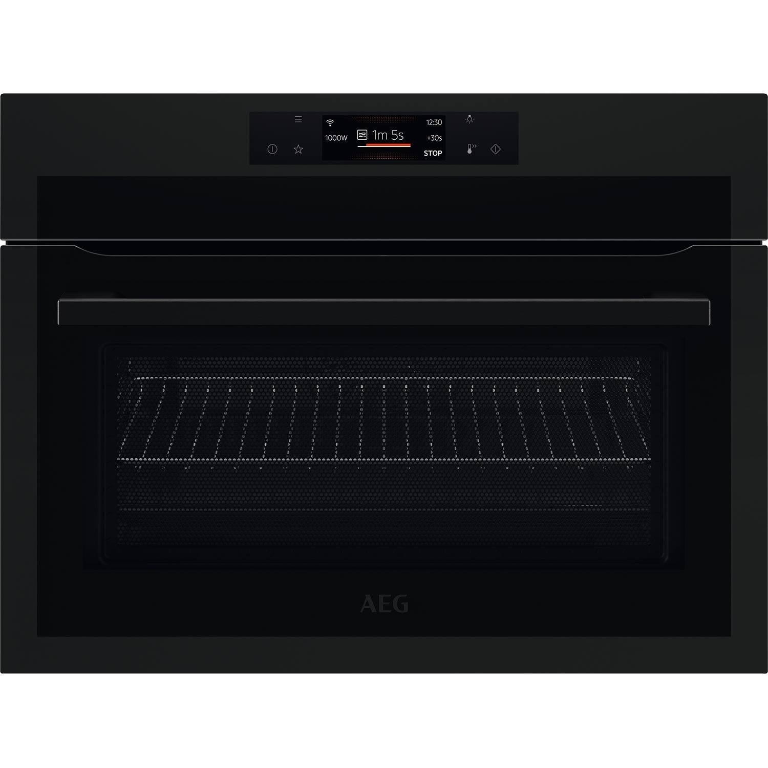 Aeg Black Kme768080t Built In Combination Microwave Oven - Matte Size 59.5