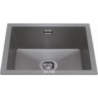 GRADE A1 - CDA KMG24GR Composite Single Bowl Sink Graphite