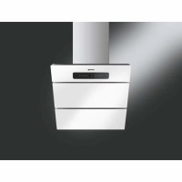 Smeg KMN75AB White Angled 75cm Wide Chimney Hood