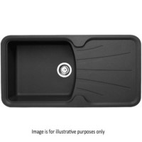 Astracast KO10RXHOMESK Korona Single Bowl Reversible Drainer ROK Metallic Composite Sink in Graphite Grey