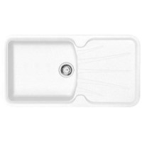 Astracast KO10RWHOMESK Korona Single Bowl Reversible Drainer Granite ROK Composite Sink in White