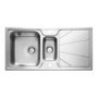 Astracast KO15XXHOMEPK5 Korona 1.5. Bowl Reversible Drainer Polished Stainless Steel Sink with Accessories