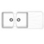 GRADE A3 - Astracast KO20RWHOMESK Korona Double Bowl Reversible Drainer Granite ROK Composite Sink in White