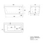 Freestanding Single Ended Right Hand Corner Bath 1500 x 740mm - Kona