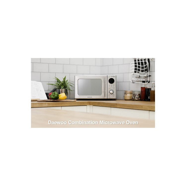 GRADE A2 - Daewoo KOR3000DSLR 20L 800W Freestanding Microwave Oven - Stainless Steel