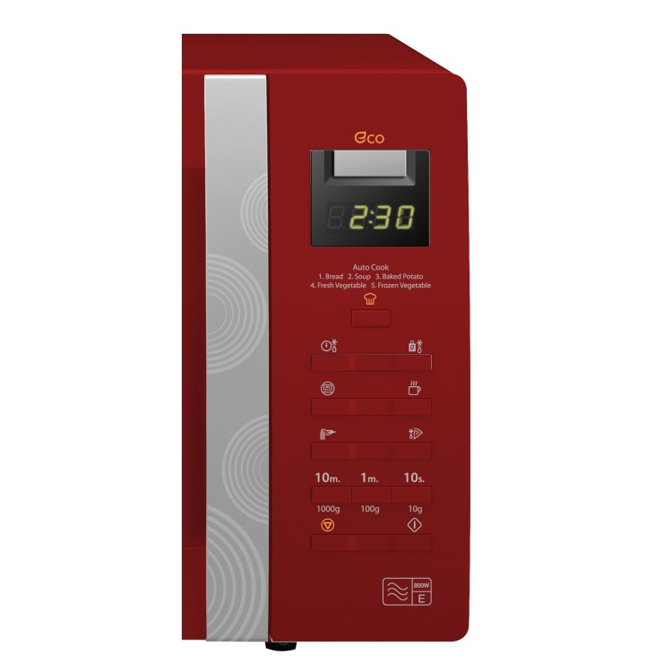 GRADE A1 - Daewoo KOR6A0RR 20L 800W Touch Control Freestanding Microwave in Red