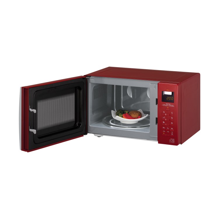 GRADE A1 - Daewoo KOR6A0RR 20L 800W Touch Control Freestanding Microwave in Red